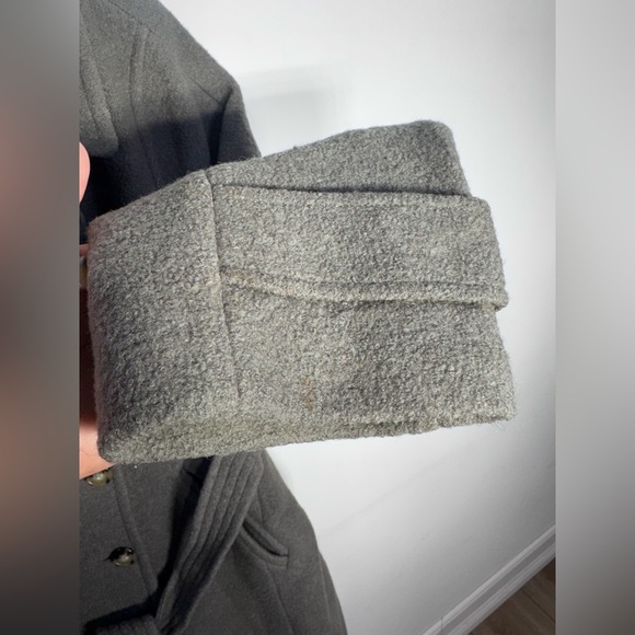 J. Crew Gray Trench Coat 100% wool Size 16 - Picture 3 of 11